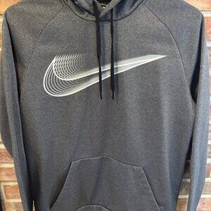 Nike Dri-Fit Gray Pullover Hoodie Sweatshirt Mens Sz M Center Swope